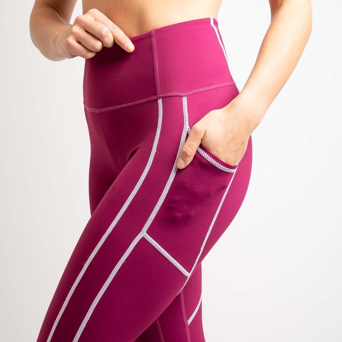 BARA Sportswear Dames hardloopbroek lang Courage Cherry