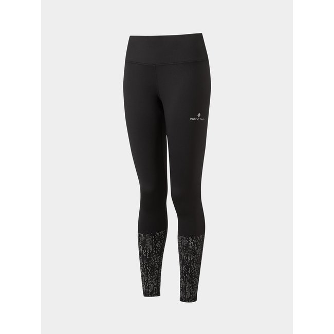 Ronhill dames hardloopbroek lang Nightrunner zwart - Hiphardlopen.nl