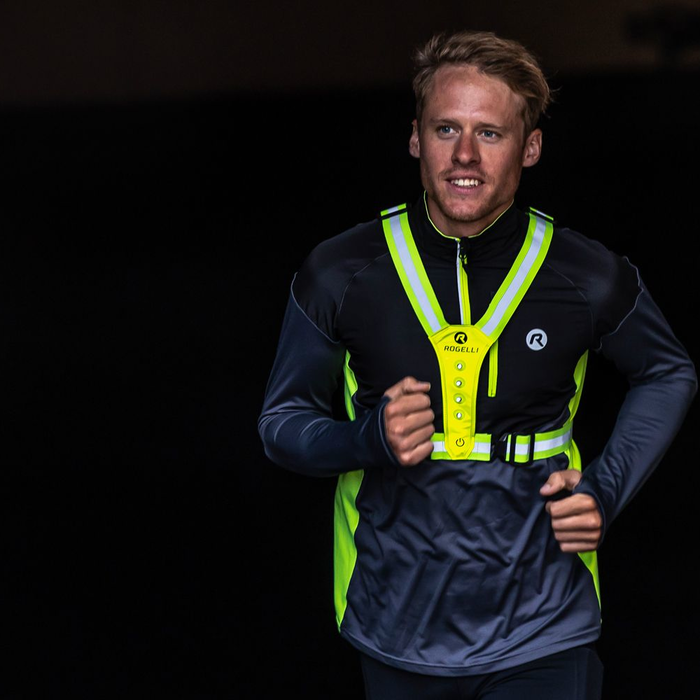 ROGELLI SPORTSWEAR hardloop reflectie LED vest neon geel