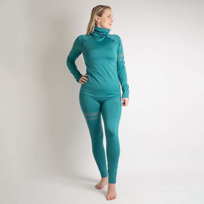 BARA Sportswear Dames hardloopbroek lang Winter Teal