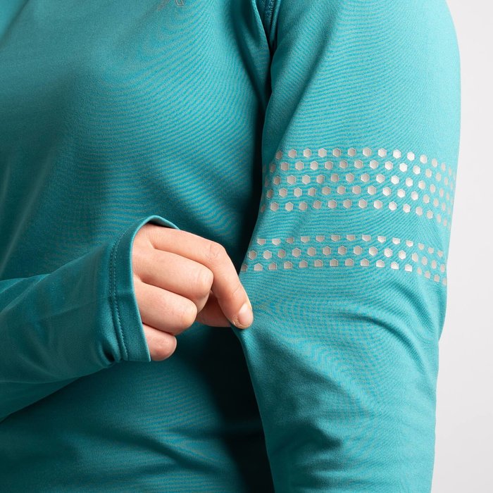 BARA Sportswear Dames hardloopshirt lange mouw Winter Teal