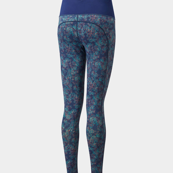 RONHILL Dames hardloopbroek lang Life Deep Blue Micro Floral