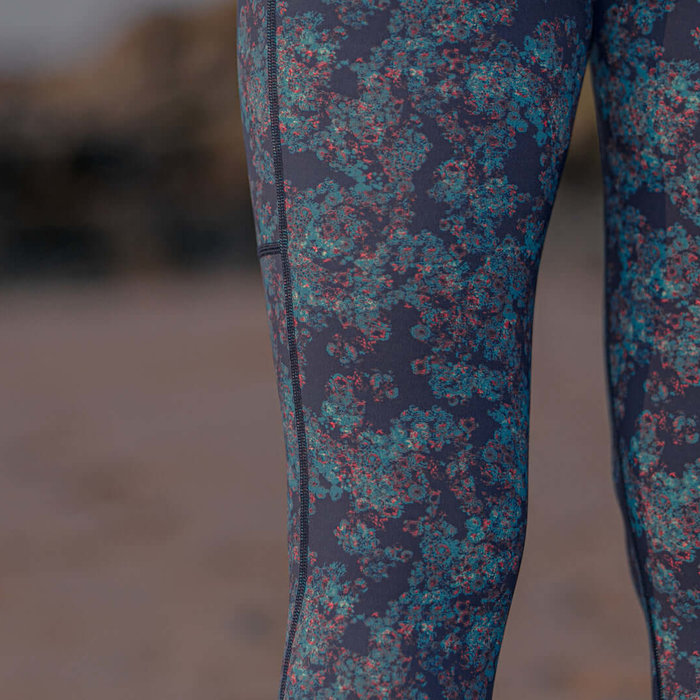 RONHILL Dames hardloopbroek lang Life Deep Blue Micro Floral