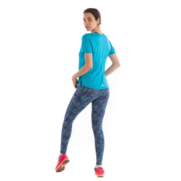 RONHILL Dames hardloopbroek lang Life Deep Blue Micro Floral