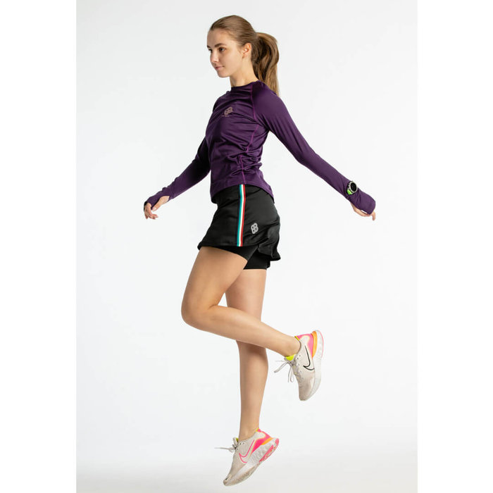 POLKA SPORT Hardlooprokje Justyne zwart met streep