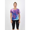 Rogelli Dames hardloopshirt korte mouw Tie Dye Paars/Blauw