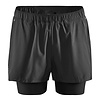 CRAFT Heren hardloopbroek kort ADV Essence 2-in-1 stretch shortBlack