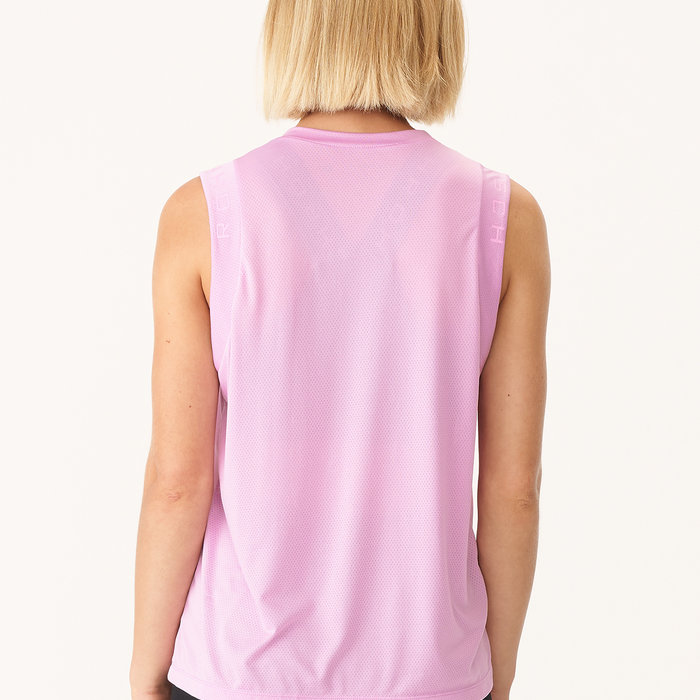 Dames hardloopshirt mouwloos Kay Singlet Mesh Pastel Lavender Hiphardlopen