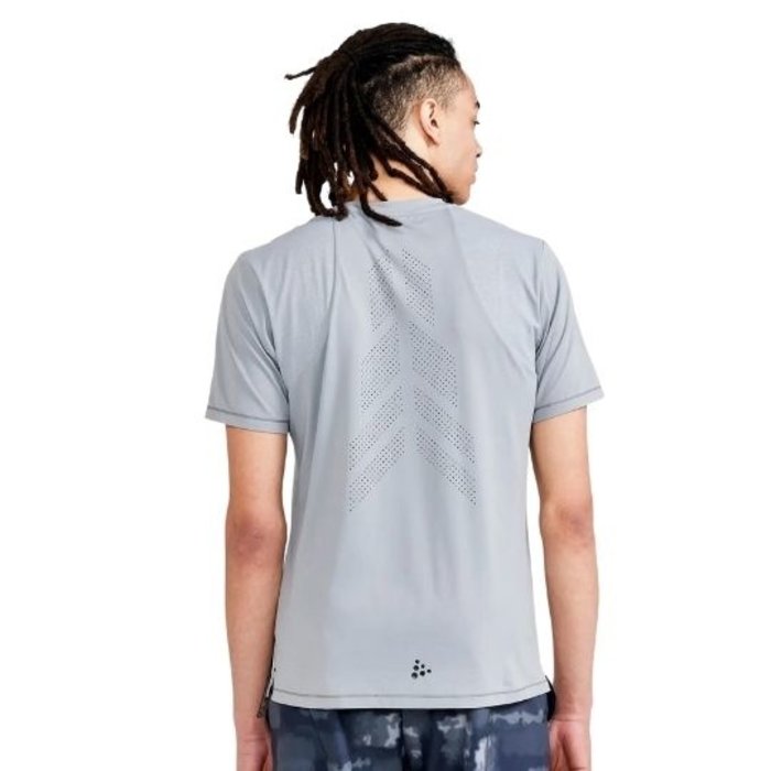 CRAFT Heren hardloopshirt korte mouw ADV Charge SS Tech Grijs