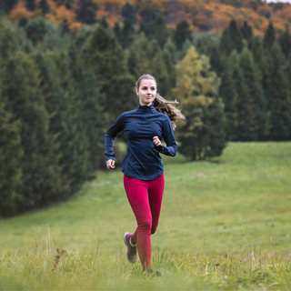 POLKA SPORT Dames Hardloopbroek met zakken Burgundy