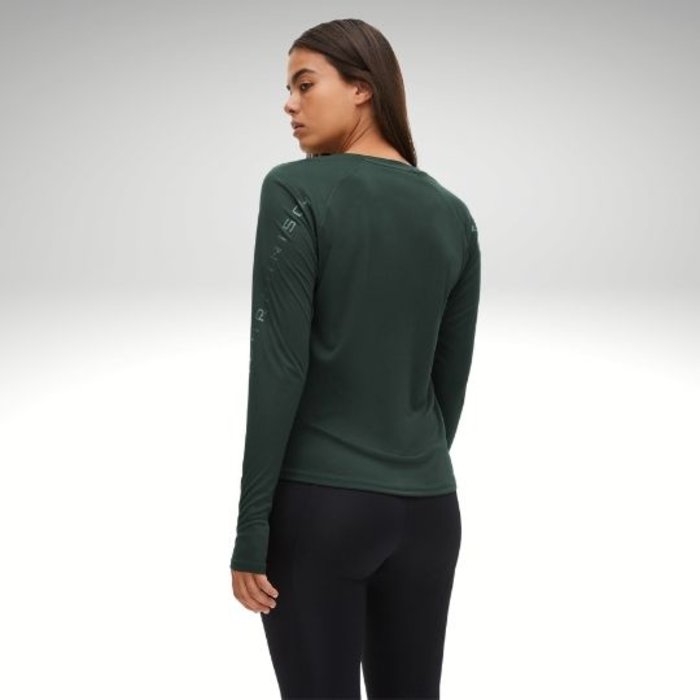 RÖHNISCH Dames hardloopshirt lange mouw Active Logo Longsleeve Scarab