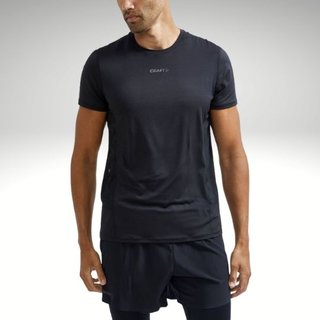 CRAFT Heren hardloopshirt korte mouw Essence SS Tee Zwart