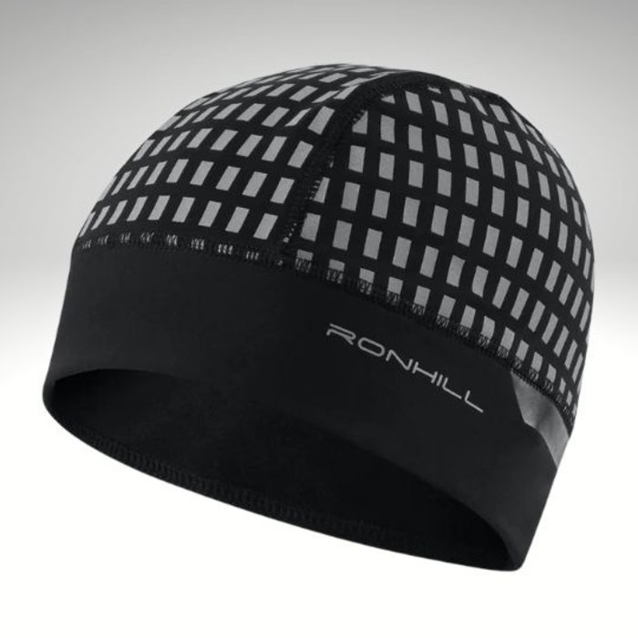 RONHILL Afterhours hardloop muts zwart/wit/reflective