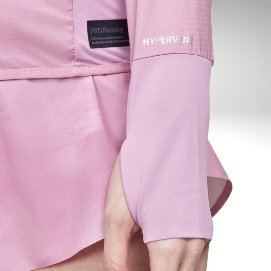 CRAFT Dames hardloopshirt lange mouw Pro Hypervent LS Wind top Pink