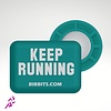 BIBBITS Startnummer magneten Keep Running Groen