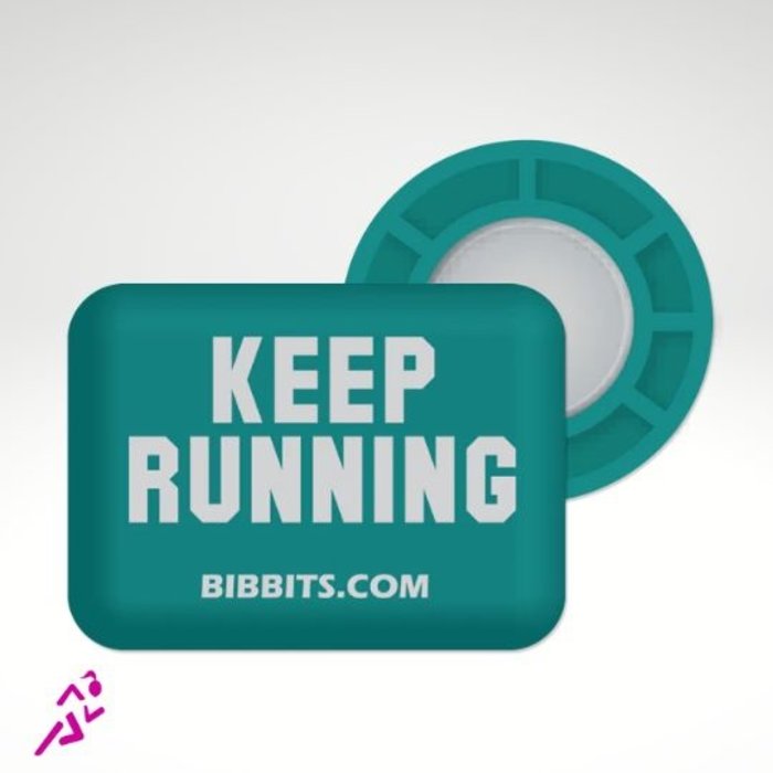 BIBBITS BibBits Startnummer magneten Keep Running Groen