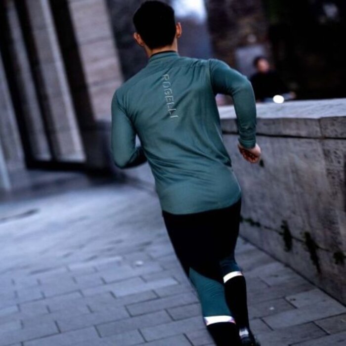 ROGELLI SPORTSWEAR Rogelli heren hardloopshirt lange mouw Echo Petrol Black