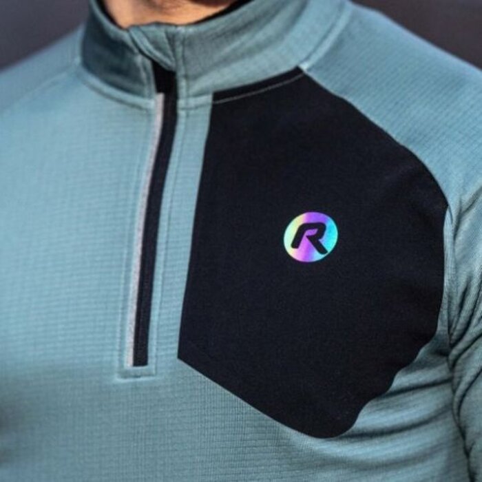 ROGELLI SPORTSWEAR Rogelli heren hardloopshirt lange mouw Echo Petrol Black