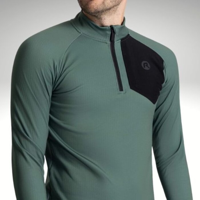 ROGELLI SPORTSWEAR Rogelli heren hardloopshirt lange mouw Echo Petrol Black