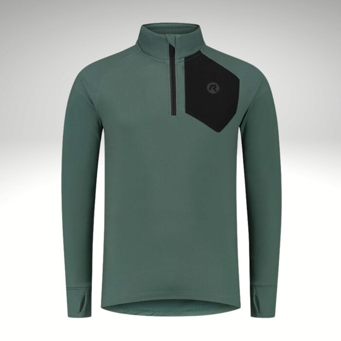 ROGELLI SPORTSWEAR Rogelli heren hardloopshirt lange mouw Echo Petrol Black