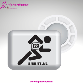 BIBBITS Startnummer magneten Hardloper wit