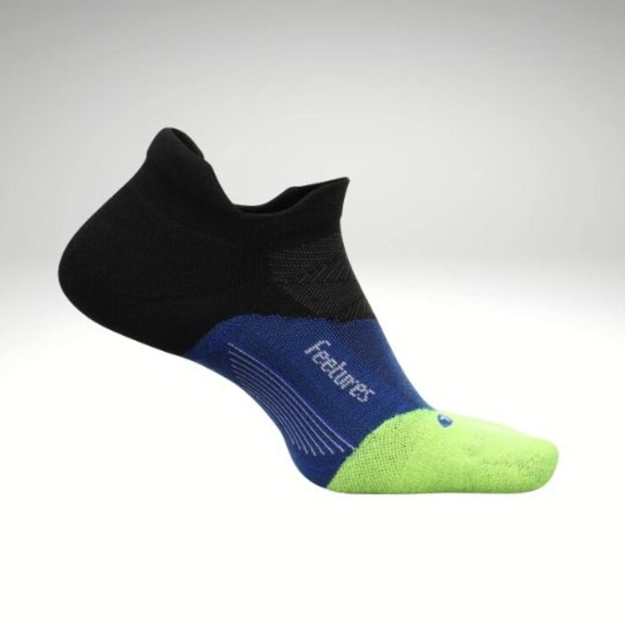 FEETURES Feetures hardloopsokken Elite Max Cushion No Show Tab Black Neon