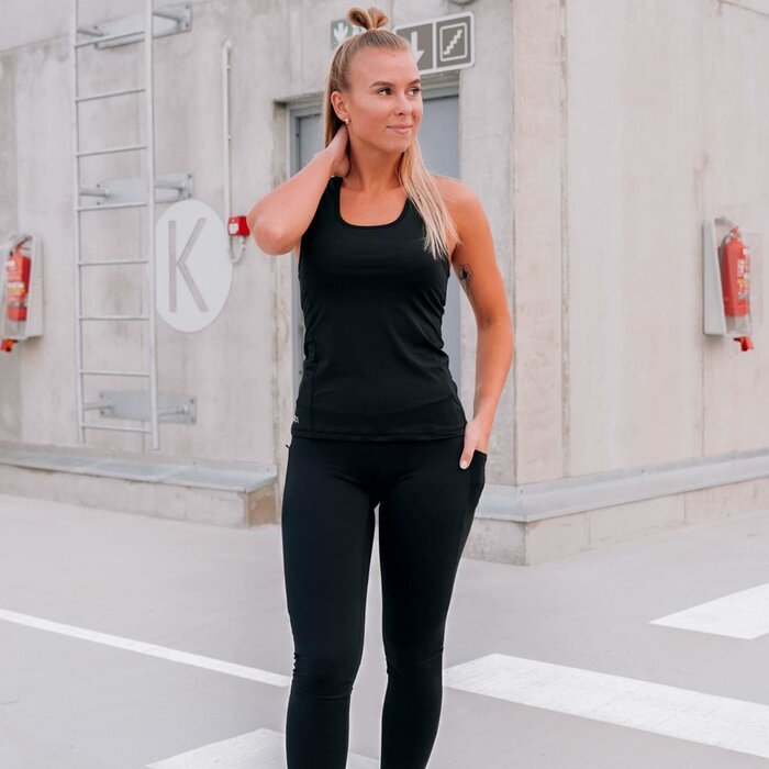 BARA Sportswear BARA dames hardloopbroek lang Pocket zwart