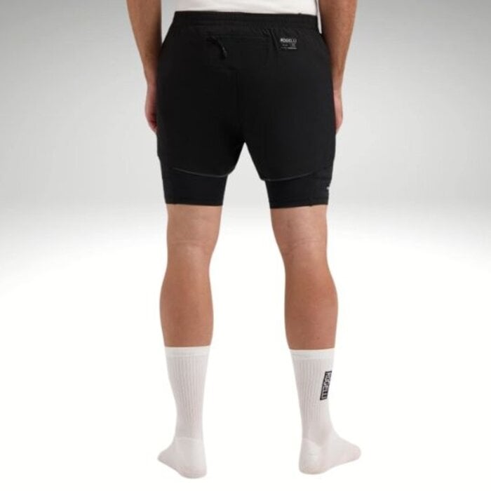 ROGELLI SPORTSWEAR Rogelli heren Running 2-in-1 short Distance Zwart