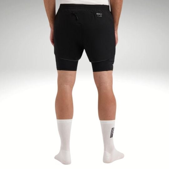 ROGELLI SPORTSWEAR Rogelli heren Running 2-in-1 short Distance Zwart