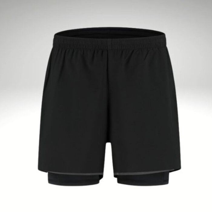 ROGELLI SPORTSWEAR Rogelli heren Running 2-in-1 short Distance Zwart