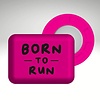 BIBBITS Startnummer magneten Born to Run Pink