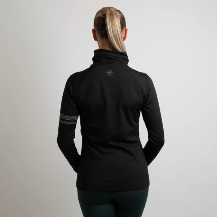 BARA Sportswear Dames hardloopshirt lange mouw Winter zwart
