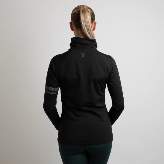 BARA Sportswear Dames hardloopshirt lange mouw Winter zwart