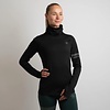 Dames hardloopshirt lange mouw Winter zwart