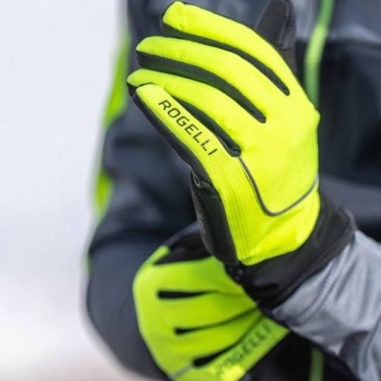 ROGELLI SPORTSWEAR Rogelli heren sporthandschoenen Essential Fluor/zwart