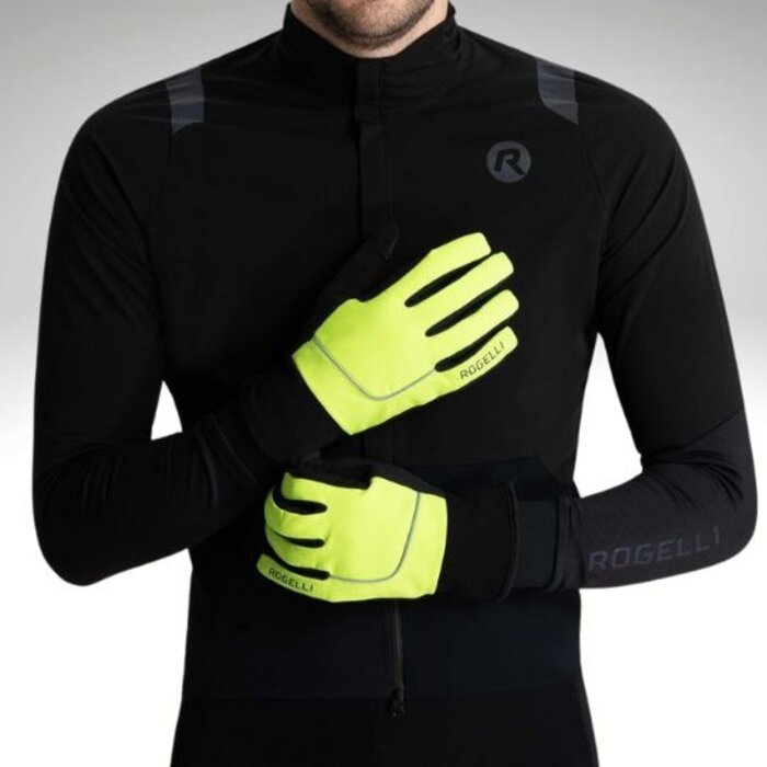 ROGELLI SPORTSWEAR Rogelli heren sporthandschoenen Essential Fluor/zwart