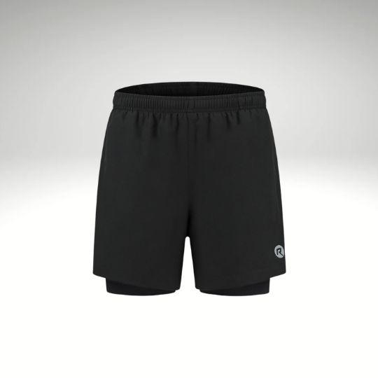 ROGELLI SPORTSWEAR Rogelli heren Running 2-in-1 short Essential zwart