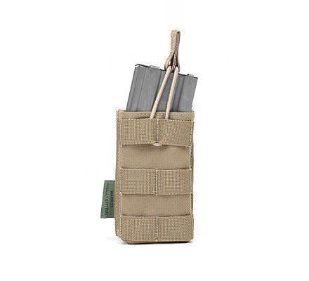 Warrior Assault Systeem Single M4 Molle Open M4 5.56mm Mag Pouch / bungee Retention div kleuren W-EO-SMOP-5.56