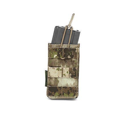 Warrior Assault Systeem Single M4 Molle Open M4 5.56mm Mag Pouch / bungee Retention div kleuren W-EO-SMOP-5.56