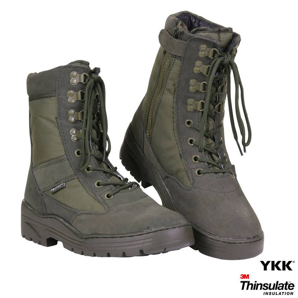 101 inc Pr. sniper boots WITH YKK ZIPPER Groen