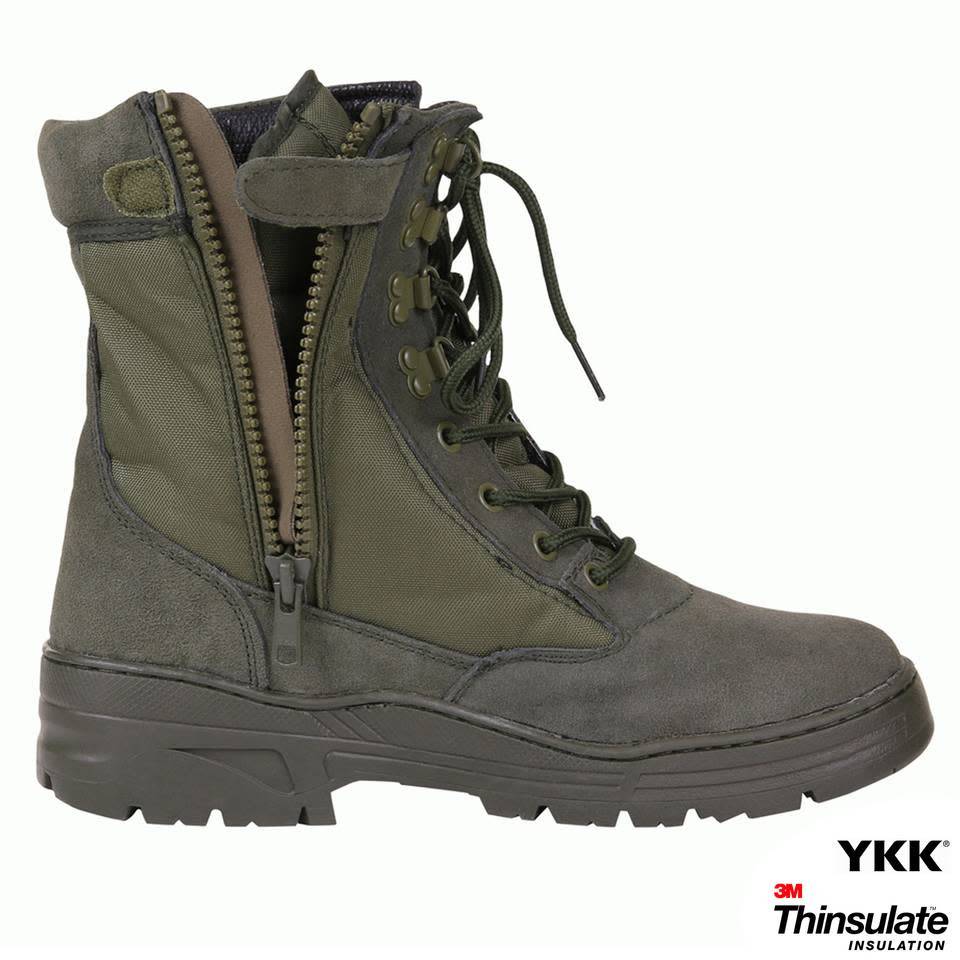 101 inc Pr. sniper boots WITH YKK ZIPPER Groen