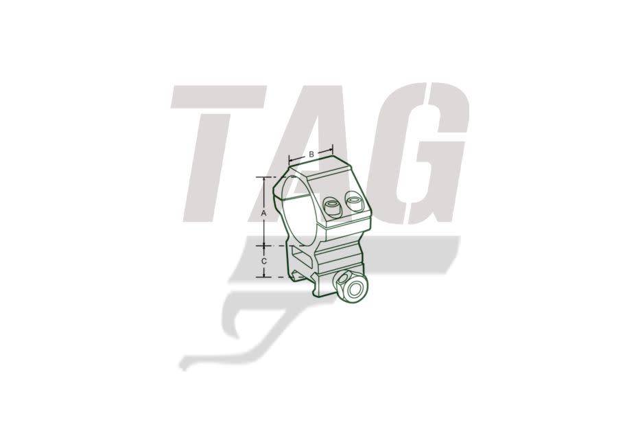 Pirate arms 25.4 / 30mm High Type Mount Ring