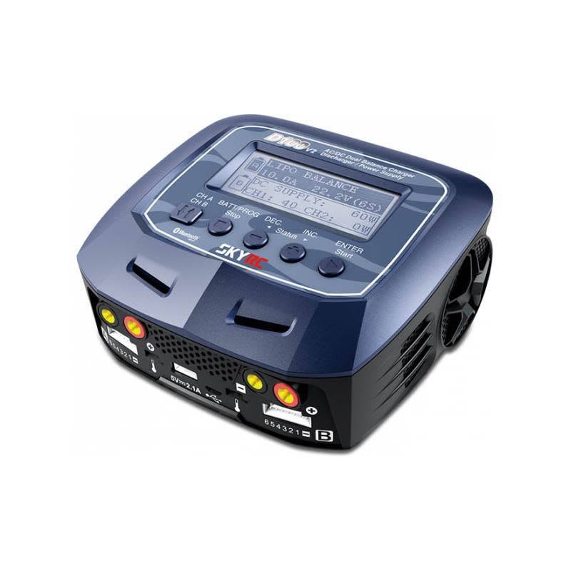 Skyrc Duo D100 v2 AC/DC charger (AC max 100W total - DC 2x100W)
