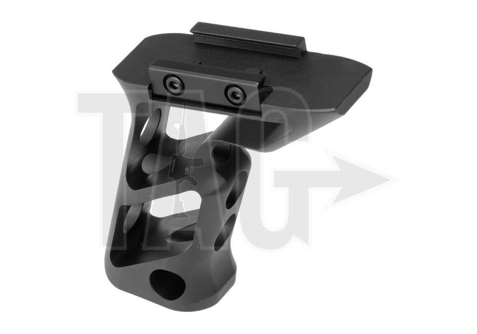 Metal CNC Picatinny Long Angled Grip Black Black