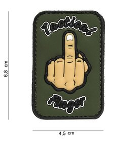 EMBLEEM 3D PVC TACTICAL FINGER GROEN