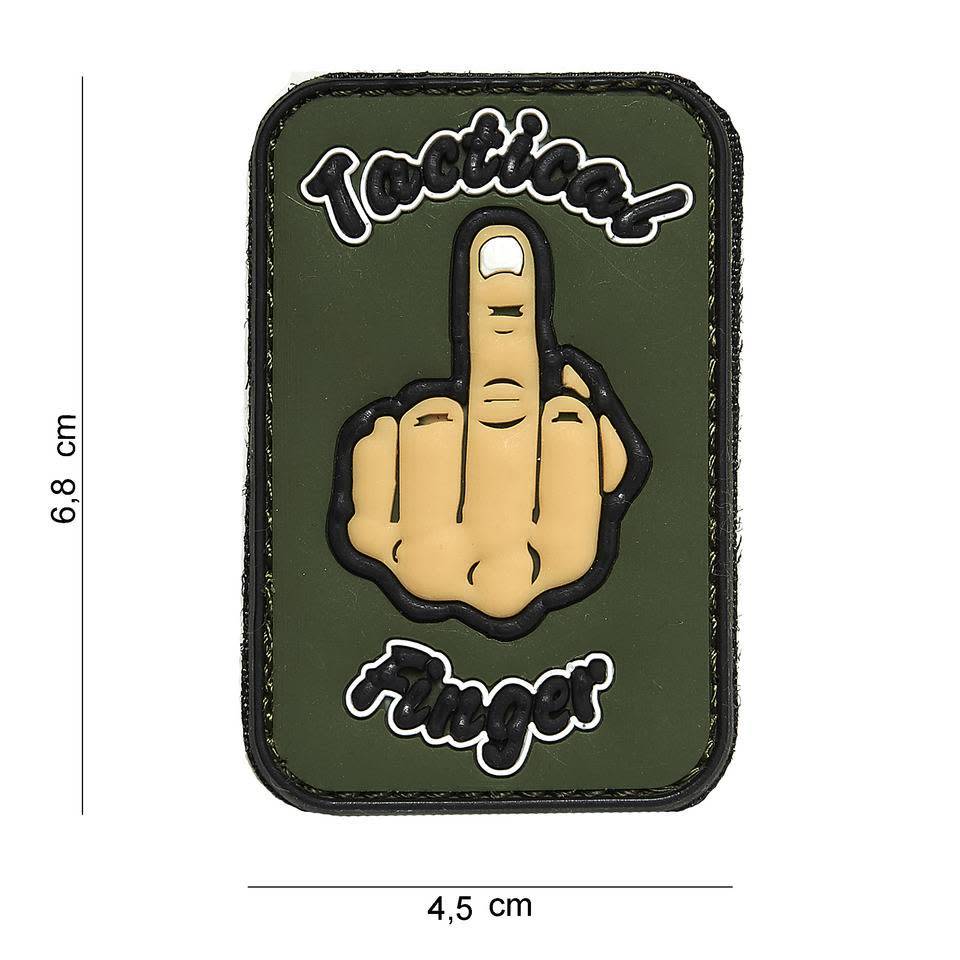 EMBLEEM 3D PVC TACTICAL FINGER GROEN