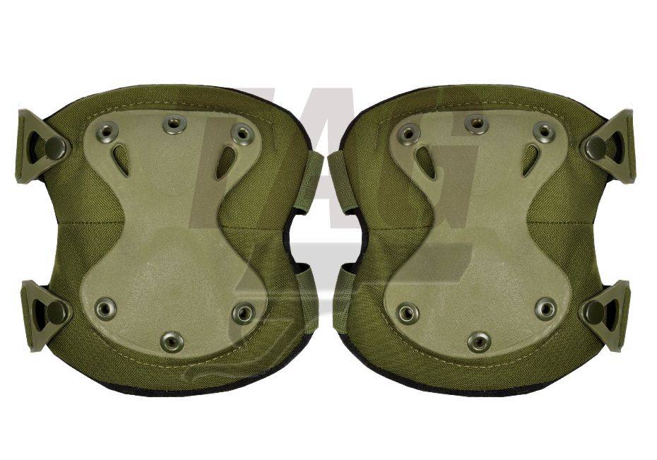 Invader Gear XPD Knee Pads OD, Black and coyote brown