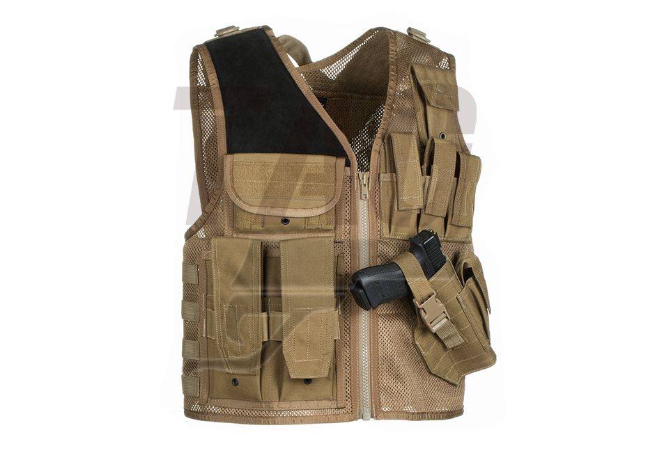 Invader Gear Mk.II Crossdraw Vest Black, OD of Coyote brown