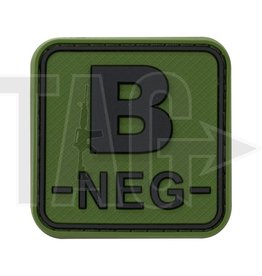 JTG Bloodtype Square Rubber Patch B Neg