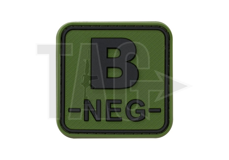 JTG Bloodtype Square Rubber Patch B Neg